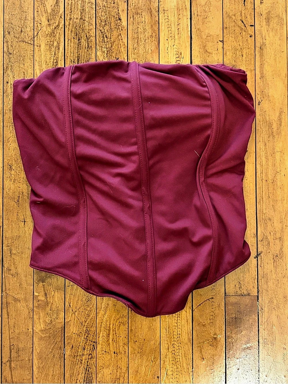 Lace-Up Corset in Burgundy Size Small